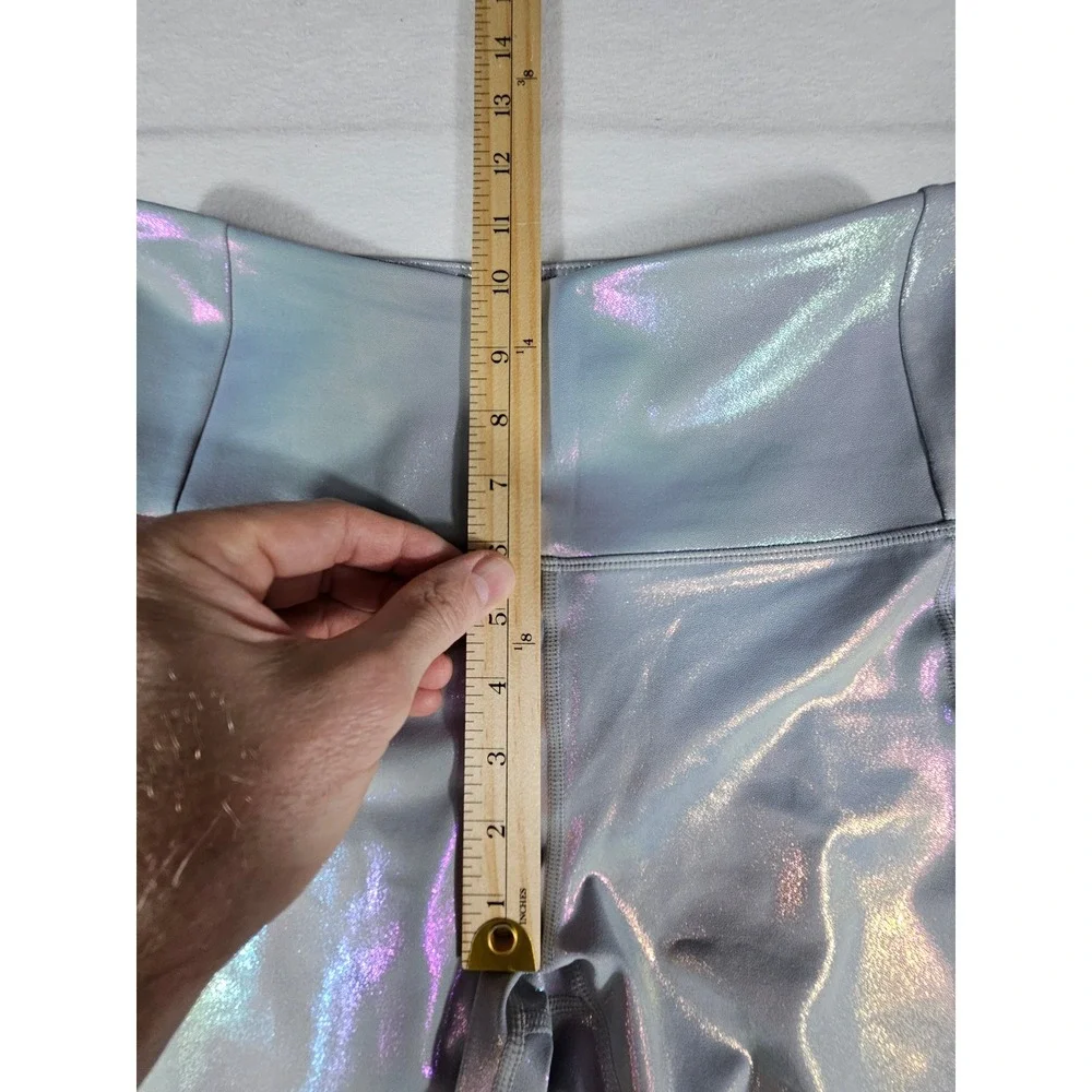 NWT‎ Zyia Active Gray Metallic Plus Pocket Light n Tight 7/8 Leggings Size 6-8